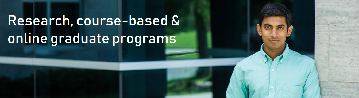 Research, course-based, and online graduate programs are offered.