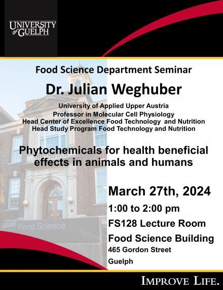 Food seminar poster, March 27, 1-2pm